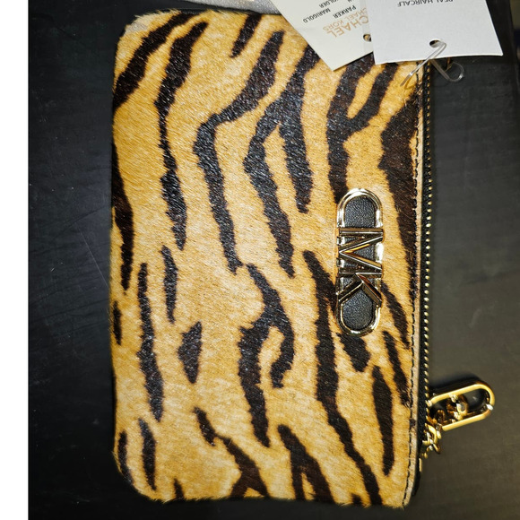 Michael Kors Parker Leather Card Case Wallet Key Chain NWT - Picture 2 of 8